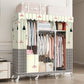 Steel Wardrobe Closet with Garment Rod Modern Wardrobe Armoire