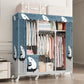 Steel Wardrobe Closet with Garment Rod Modern Wardrobe Armoire