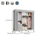 Steel Wardrobe Closet with Garment Rod Modern Wardrobe Armoire