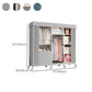 Steel Wardrobe Closet with Garment Rod Modern Wardrobe Armoire