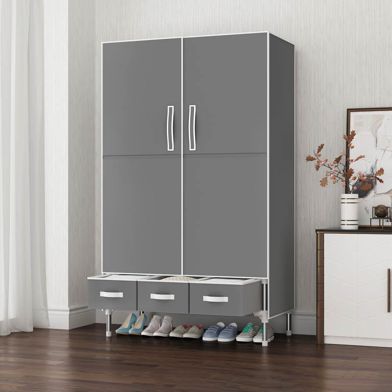 Armario de armario con bisagras Armario de armario con varilla de ropa