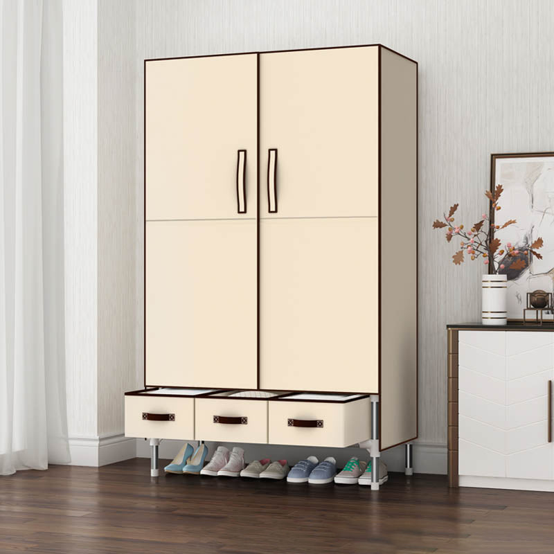 Armario de armario con bisagras Armario de armario con varilla de ropa