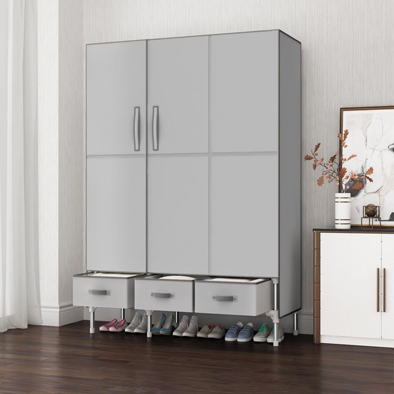 Armario de armario con bisagras Armario de armario con varilla de ropa