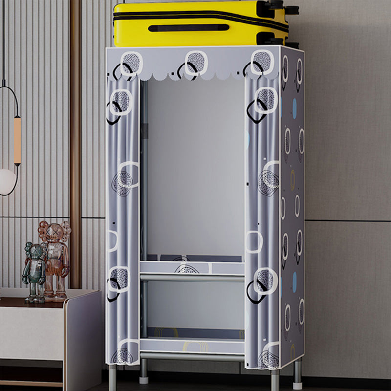 Metallgarderobe Armoire mit Regalen zeitgenössischer Kleiderschrankschrank