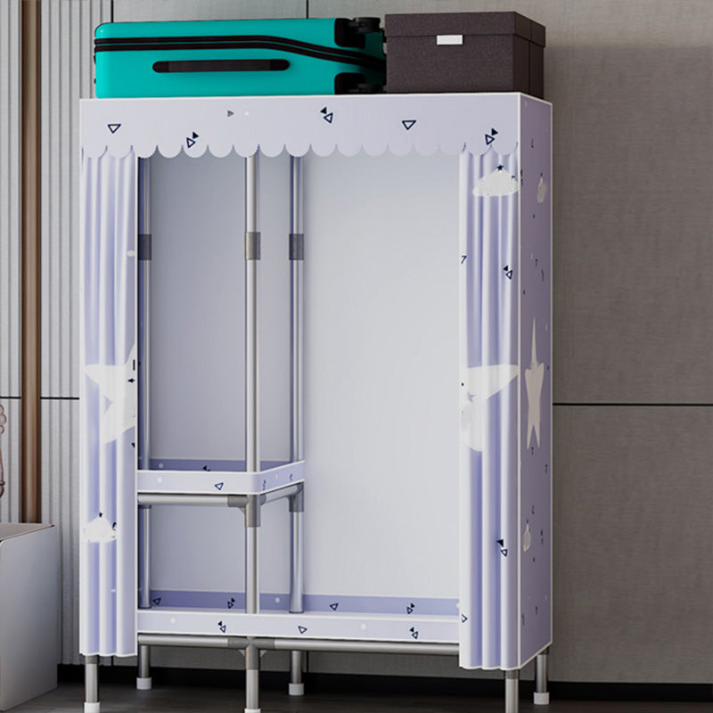 Metallgarderobe Armoire mit Regalen zeitgenössischer Kleiderschrankschrank