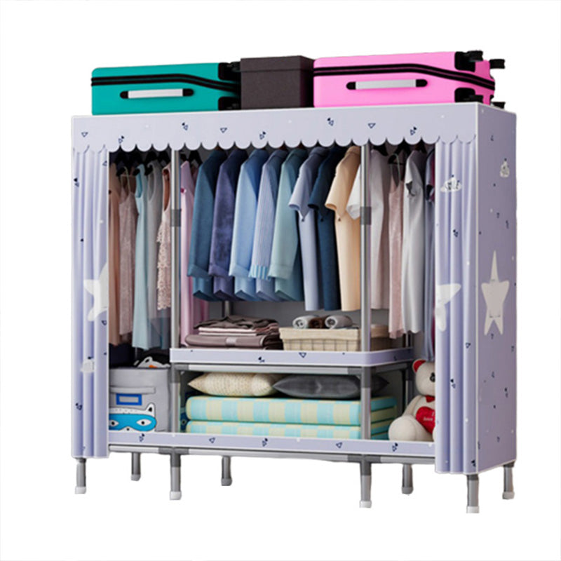 Metallgarderobe Armoire mit Regalen zeitgenössischer Kleiderschrankschrank