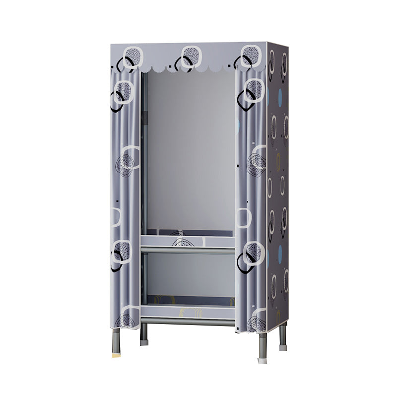 Metallgarderobe Armoire mit Regalen zeitgenössischer Kleiderschrankschrank