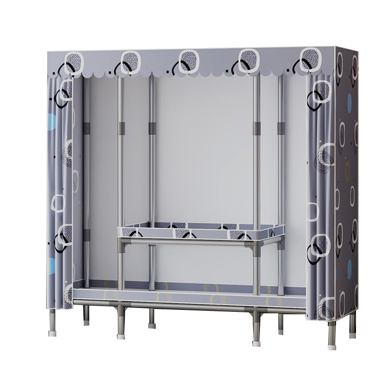 Metallgarderobe Armoire mit Regalen zeitgenössischer Kleiderschrankschrank