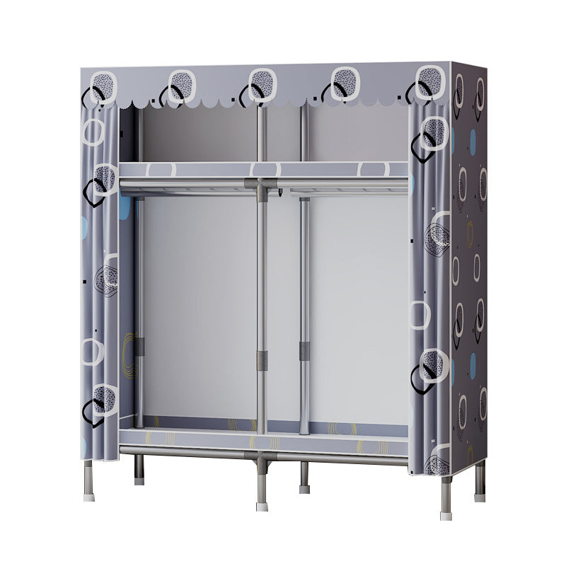 Metallgarderobe Armoire mit Regalen zeitgenössischer Kleiderschrankschrank