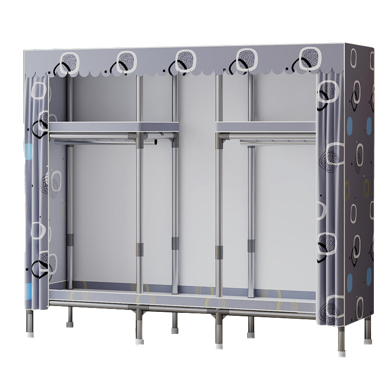 Metallgarderobe Armoire mit Regalen zeitgenössischer Kleiderschrankschrank