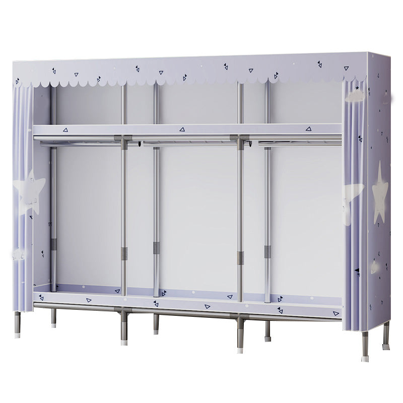 Metallgarderobe Armoire mit Regalen zeitgenössischer Kleiderschrankschrank