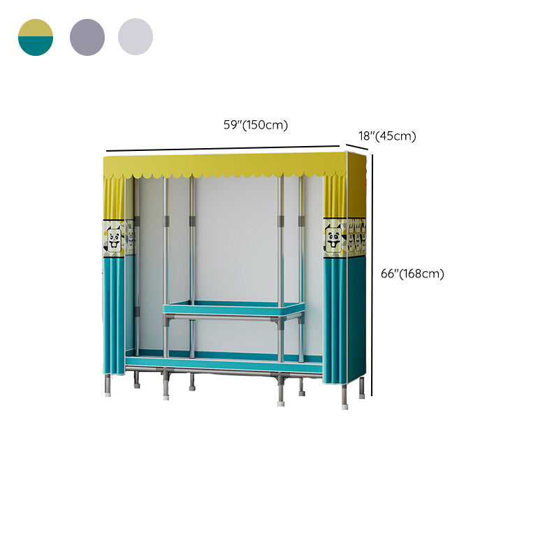 Metallgarderobe Armoire mit Regalen zeitgenössischer Kleiderschrankschrank
