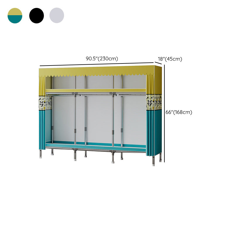 Metallgarderobe Armoire mit Regalen zeitgenössischer Kleiderschrankschrank