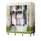 Contemporary Wardrobe Closet with Shelves Metal Wardrobe Armoire