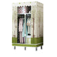 Contemporary Wardrobe Closet with Shelves Metal Wardrobe Armoire