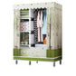 Contemporary Wardrobe Closet with Shelves Metal Wardrobe Armoire