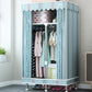 Contemporary Wardrobe Closet with Shelves Metal Wardrobe Armoire