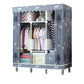 Contemporary Wardrobe Closet with Shelves Metal Wardrobe Armoire