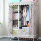 Contemporary Wardrobe Closet with Shelves Metal Wardrobe Armoire