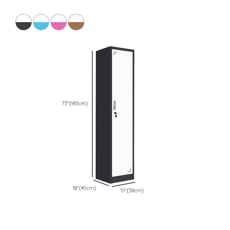 15"L Steel Wardrobe Armoire Modern Hinged Wardrobe Cabinet for Home