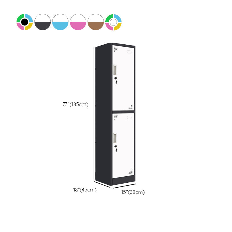 15"L Steel Wardrobe Armoire Modern Hinged Wardrobe Cabinet for Home