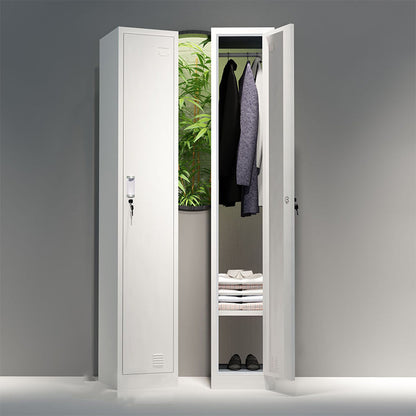 15"L White Wardrobe Armoire Modern Storage Cabinet for Home Use 1 Clearhalo 'Armoires & Wardrobes' 'armoires_wardrobes' 'Bedroom Furniture' 'furn' 'furn_armoires_wardrobes' 'Furniture' 6475918