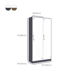 35.4"L Contemporary Wardrobe Closet Metal Home Wardrobe Armoire