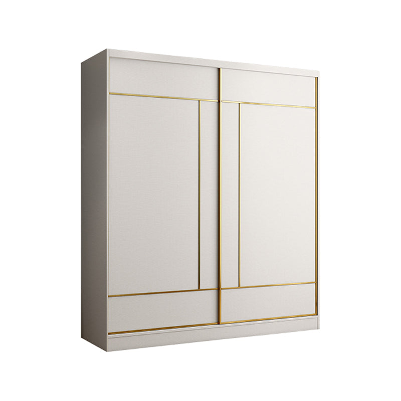 Asta di stoffa del guardaroba in legno di colore bianco incluso l'armadio del guardaroba per la casa