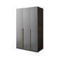 Schwarzer Kleiderschrank aus Holz mit Soft-Close-Schublade für Zuhause