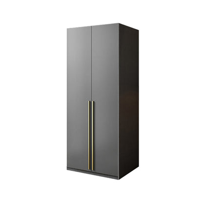 Schwarzer Kleiderschrank aus Holz mit Soft-Close-Schublade für Zuhause