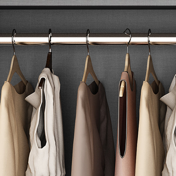 Schwarzer Kleiderschrank aus Holz mit Soft-Close-Schublade für Zuhause