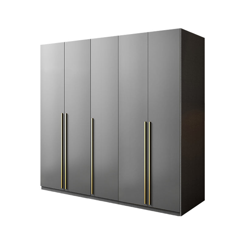 Schwarzer Kleiderschrank aus Holz mit Soft-Close-Schublade für Zuhause