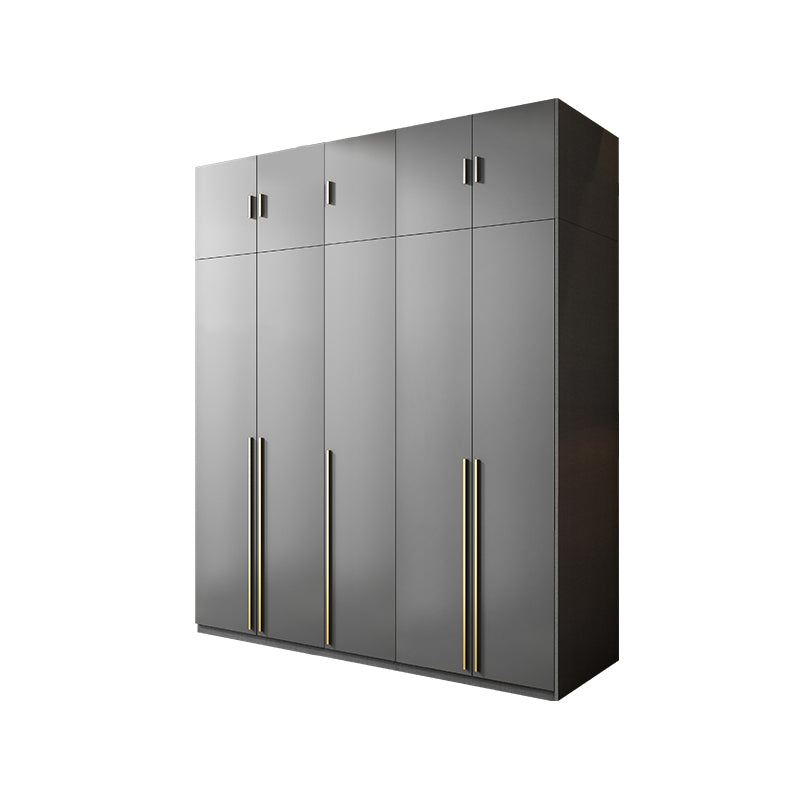 Schwarzer Kleiderschrank aus Holz mit Soft-Close-Schublade für Zuhause