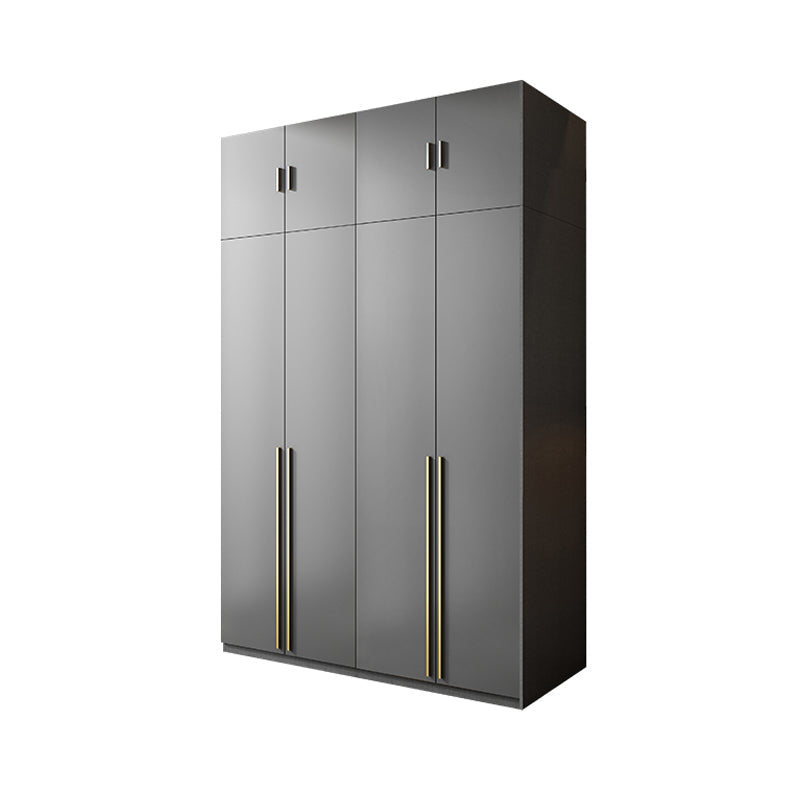 Schwarzer Kleiderschrank aus Holz mit Soft-Close-Schublade für Zuhause