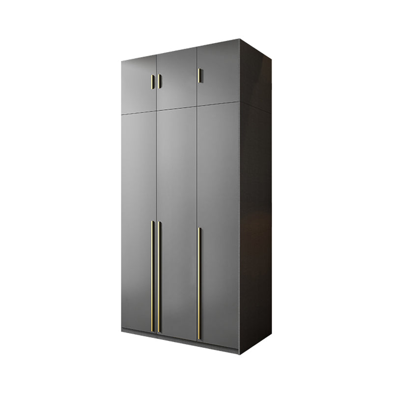 Schwarzer Kleiderschrank aus Holz mit Soft-Close-Schublade für Zuhause