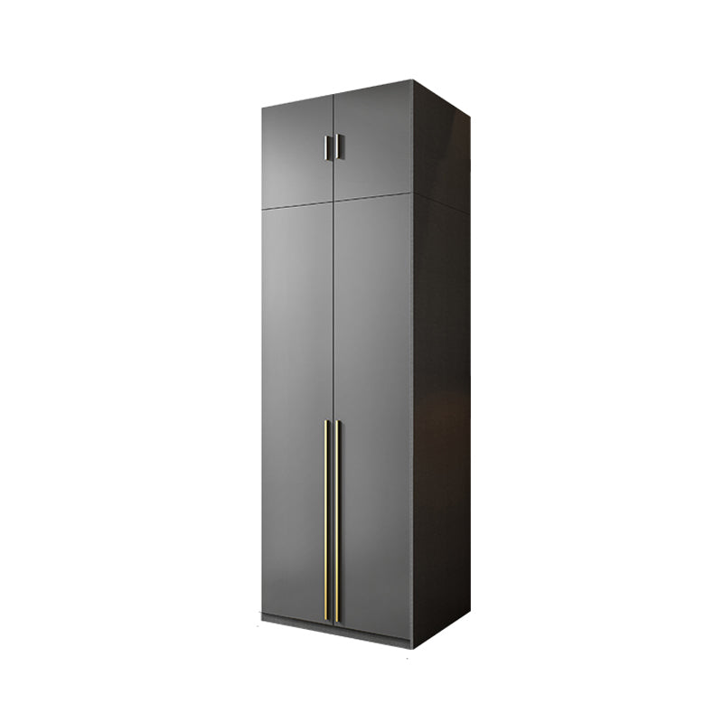 Schwarzer Kleiderschrank aus Holz mit Soft-Close-Schublade für Zuhause