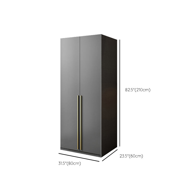 Schwarzer Kleiderschrank aus Holz mit Soft-Close-Schublade für Zuhause