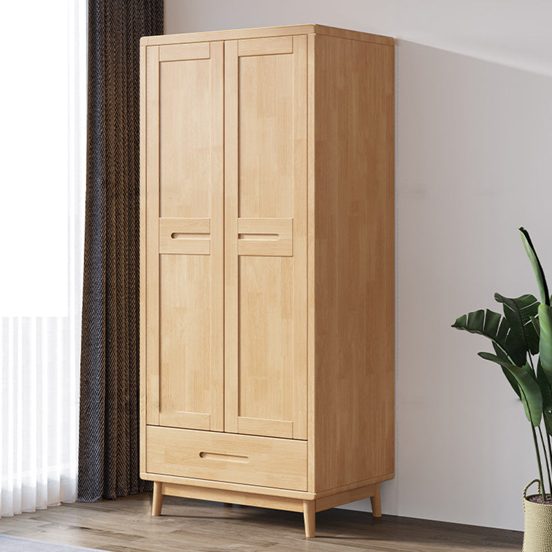 Contemporary Rubberwood Storage Cabinet Matte Finish Cabinet for Home