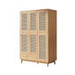 Contemporary Rubberwood Storage Cabinet Matte Finish Cabinet for Home