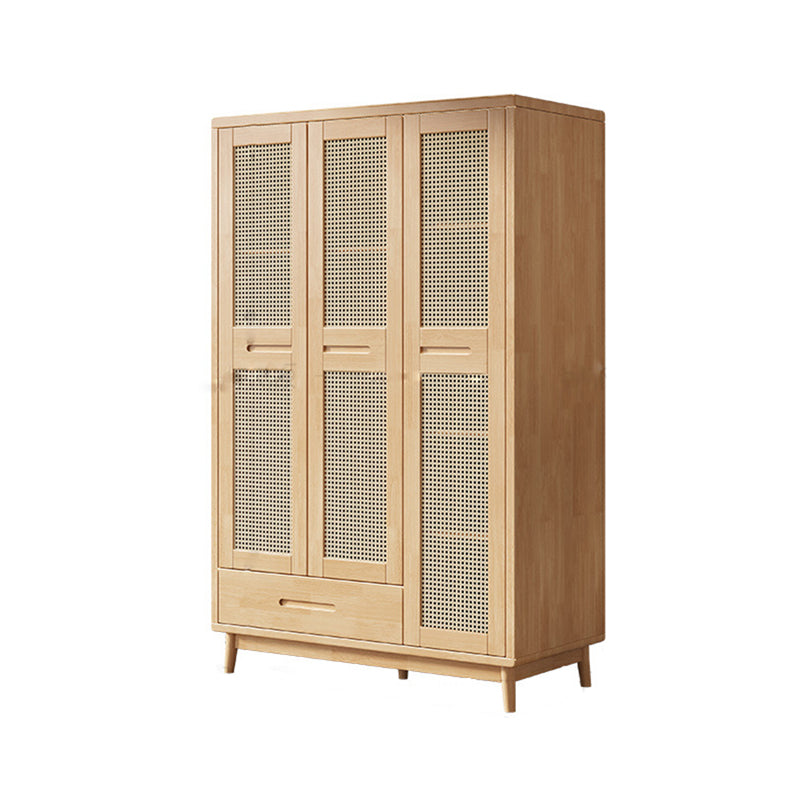 Contemporary Rubberwood Storage Cabinet Matte Finish Cabinet for Home