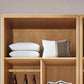 Contemporary Rubberwood Storage Cabinet Matte Finish Cabinet for Home