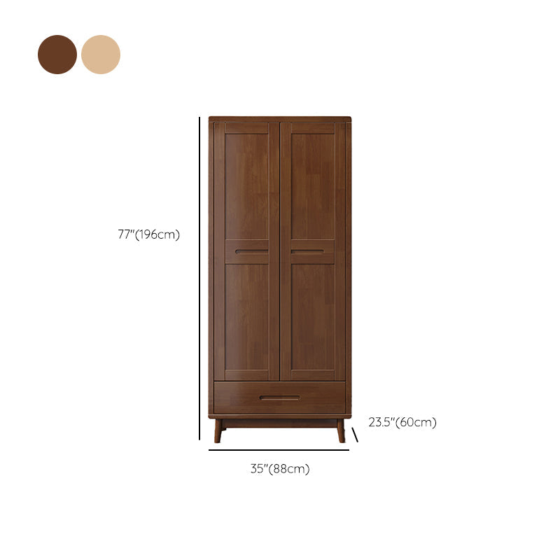 Contemporary Rubberwood Storage Cabinet Matte Finish Cabinet for Home