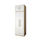 Hinged Wardrobe Armoire with Garment Rod Modern Wardrobe Cabinet for Home