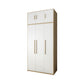 Hinged Wardrobe Armoire with Garment Rod Modern Wardrobe Cabinet for Home