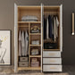 Hinged Wardrobe Armoire with Garment Rod Modern Wardrobe Cabinet for Home