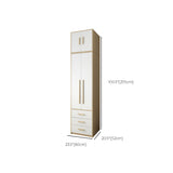 Hinged Wardrobe Armoire with Garment Rod Modern Wardrobe Cabinet for Home