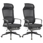Modern Slide Office Chair Adjustable Seat Height Black Fixed Arms Desk Chair 2 Piece Set Clearhalo 'furn' 'furn_office_chair' 'Furniture' 'Office Chairs' 'Office Furniture' 'office_chair' 6476057