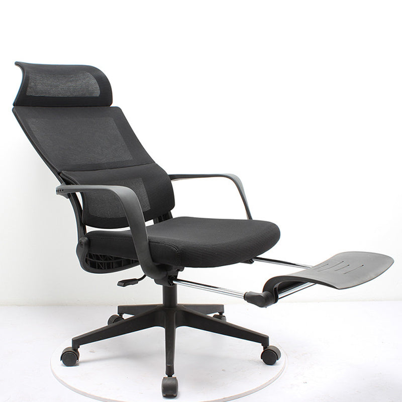 Modern Slide Office Chair Adjustable Seat Height Black Fixed Arms Desk Chair Clearhalo 'furn' 'furn_office_chair' 'Furniture' 'Office Chairs' 'Office Furniture' 'office_chair' 6476062