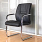 Modern Black Leather Desk Chair Fixed Arms Task Chair for Office Clearhalo 'furn' 'furn_office_chair' 'Furniture' 'Office Chairs' 'Office Furniture' 'office_chair' 6476086