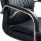 Modern Black Leather Desk Chair Fixed Arms Task Chair for Office Clearhalo 'furn' 'furn_office_chair' 'Furniture' 'Office Chairs' 'Office Furniture' 'office_chair' 6476088